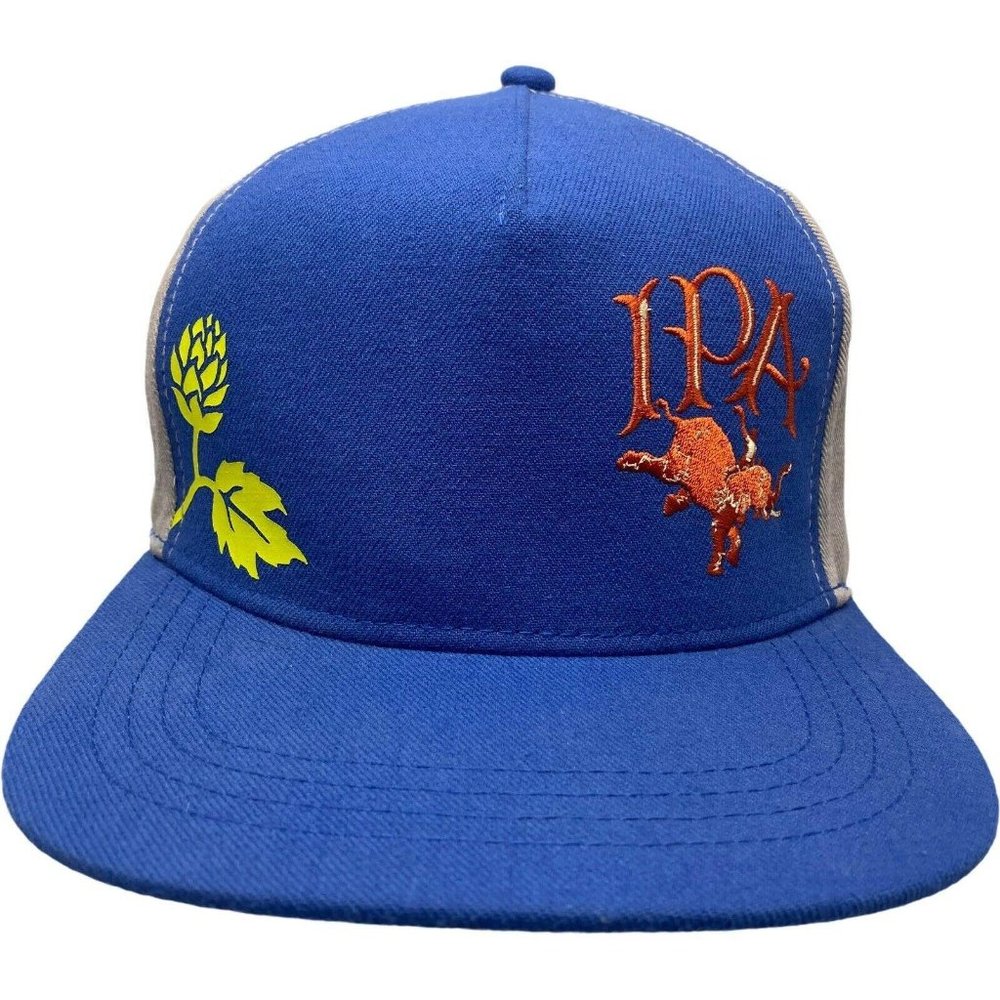 ODell Brewing Colorado IPA Baseball Hat Blue Khaki Snapback Elephant Hops Logo